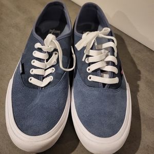 Men's Vans Authentic Pro Skate Shoes size 10, mirage (blue/white)